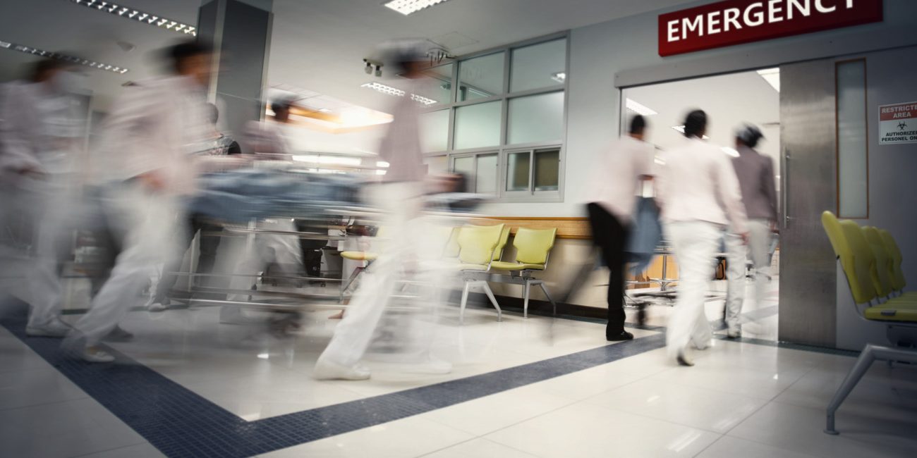 Rushing accident victim into emergency room